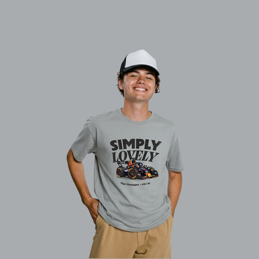 Simply Lovely Racer Tee | Premium Cotton Black T-Shirt