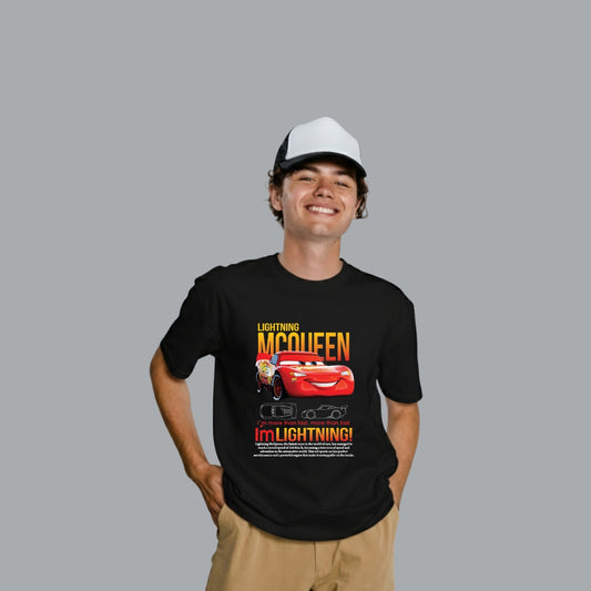 Lightning McQueen I'm Lightning ! T-Shirt | Disney Cars Movie Graphic Tee