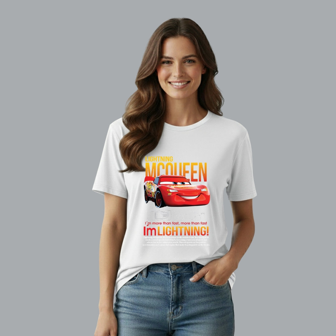 Lightning McQueen I'm Lightning ! T-Shirt | Disney Cars Movie Graphic Tee