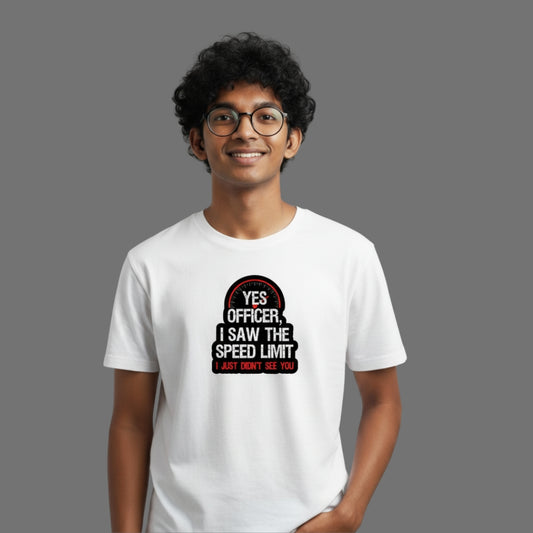 Speed Limit Sarcasm T-Shirt | Funny Black Driver's Graphic Tee