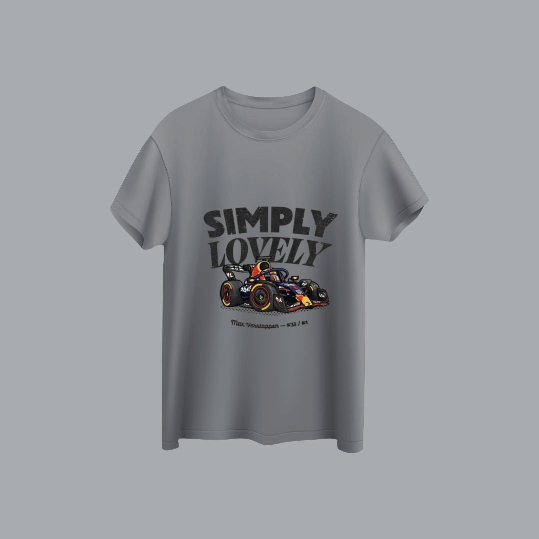 Simply Lovely Racer Tee | Premium Cotton Black T-Shirt