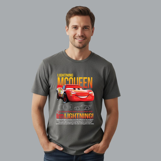 Lightning McQueen I'm Lightning ! T-Shirt | Disney Cars Movie Graphic Tee