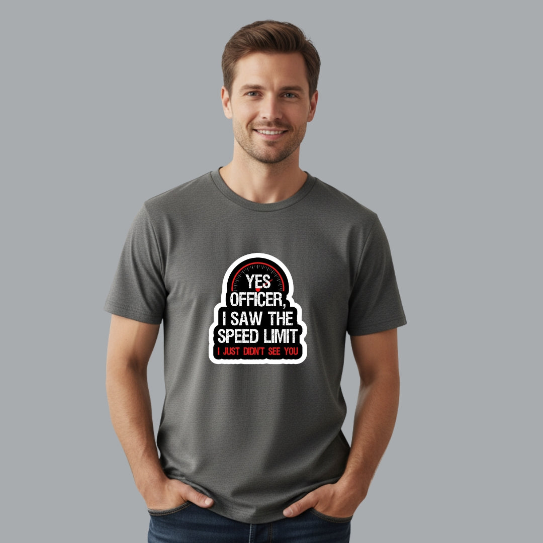 Speed Limit Sarcasm T-Shirt | Funny Black Driver's Graphic Tee