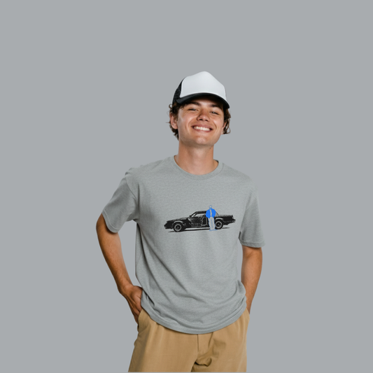 Vintage Cruise: Classic Car & Driver Graphic T-Shirt